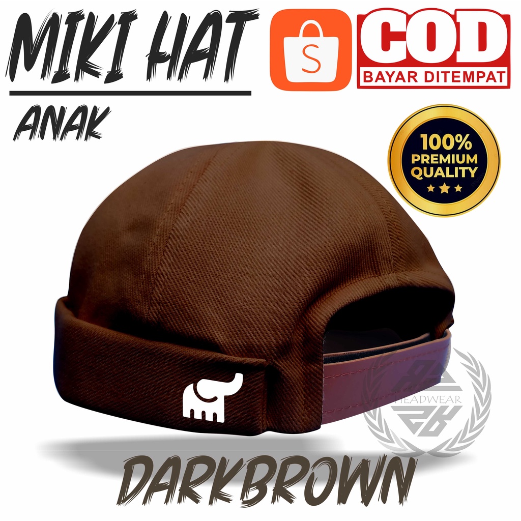 Miki Hat Anak Laki Laki 3 Tahun Keatas Topi Miki Hat Premium Original Logo Gajah