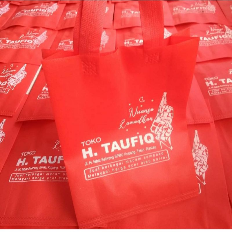 

sablon tas spunbond handle uk 25x35x8/ goodiebag