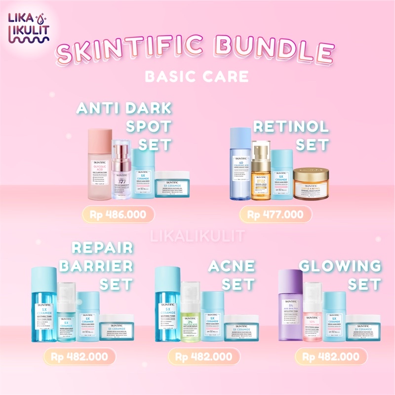 [READY] SKINTIFIC BUNDLE WITH SUNSCREEN/SKINTIFIC BUNDLE 4PCS WITH SUNCREEN/SKINTIFIC 4PCS SET WITH 