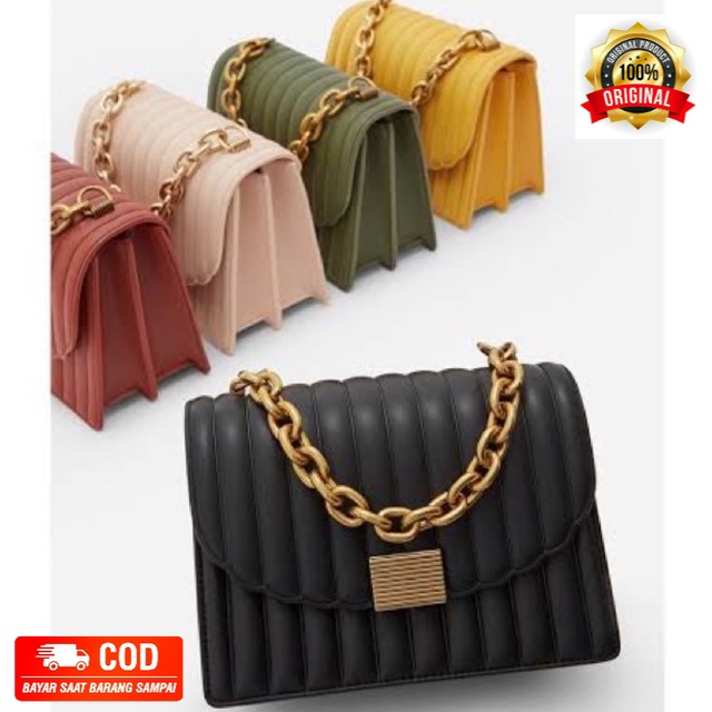BAG CK PANELLED CHAIN