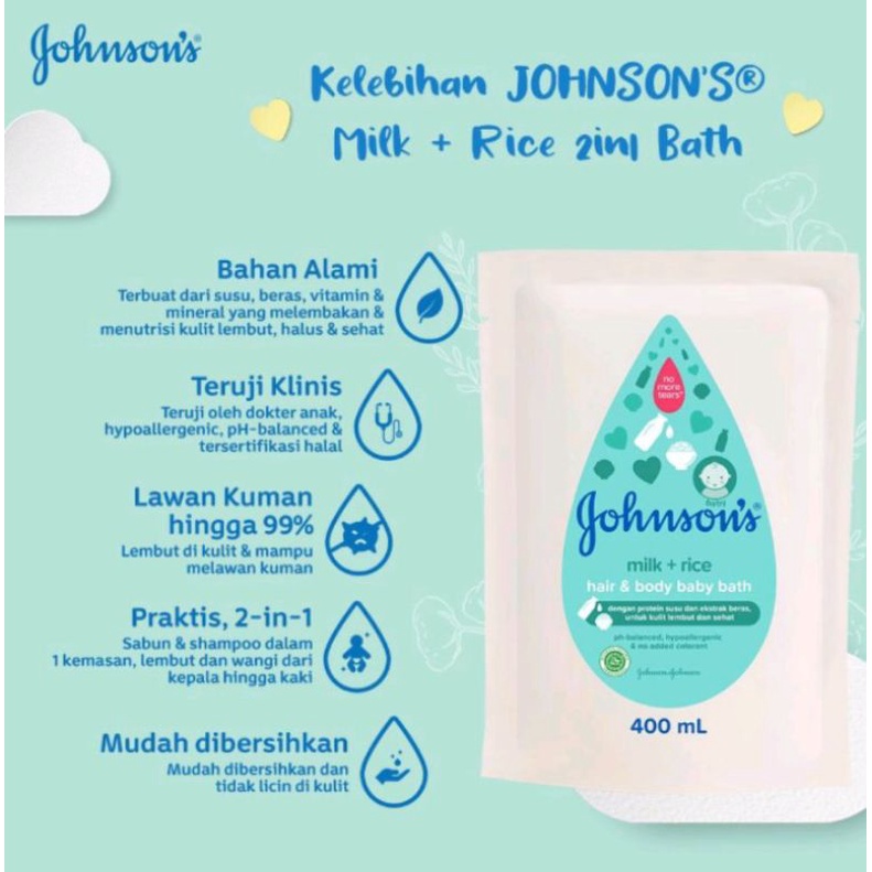 Johnson baby bath milk and rice 400ml