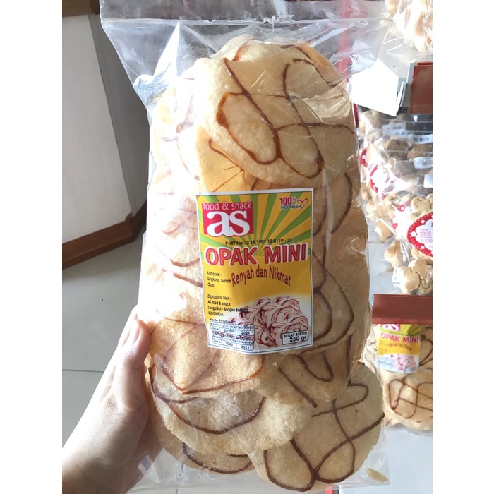 

Opak minis AS / kerupuk singkong / opak bangka / kerupuk bangka