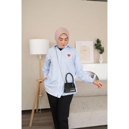 Play love stripe / kemeja play /kemeja play love