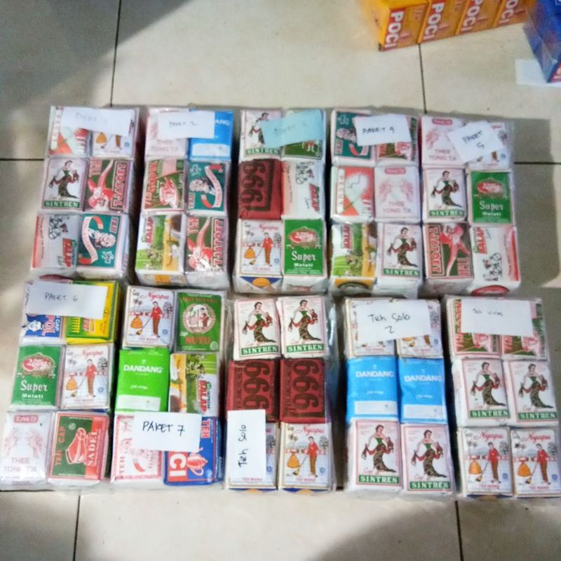 

Paket teh 6 macam/teh angkringan