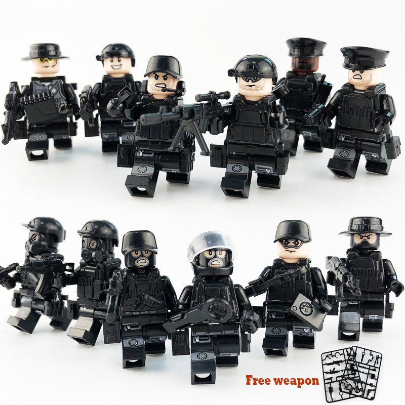 (Gratis Ongkir) 12Pcs Action Figure Model Tentara Militer Lego