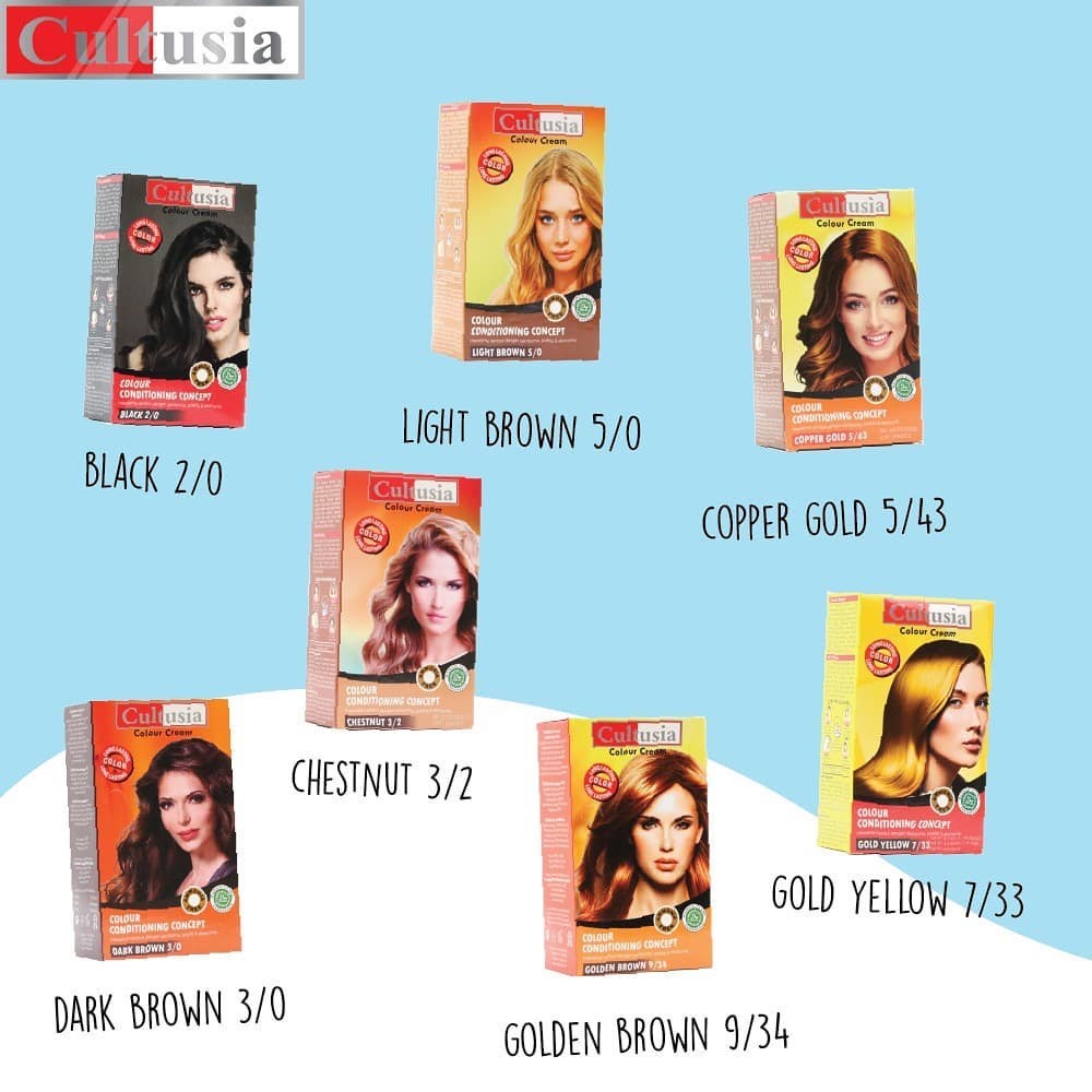 ✦SINAR✦ Cultusia Pewarna Rambut Marshwillow Color / Hair Color Cream/ Semir Rambut 30ml / Hair Colour /