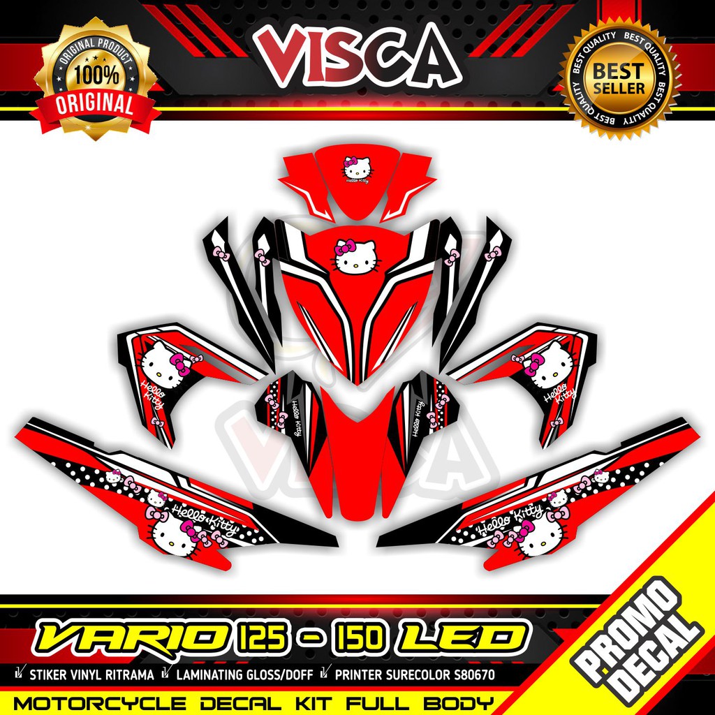 Decal Vario 125 150 Led 2016 - 2017 Full Body Stiker Vario 125 150 Led 2016 - 2017 Full Body Stripin