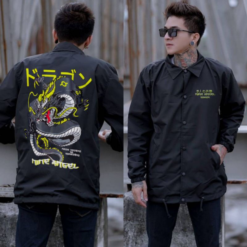 Jaket Coach Original Black Dragon