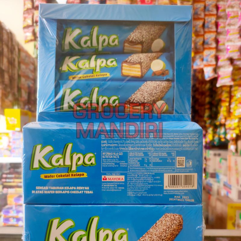 

Kalpa Wafer Coklat Kelapa Pak/Box 28 Gram ( 1 Pak/Box x 12 Pcs x 28 Gram )