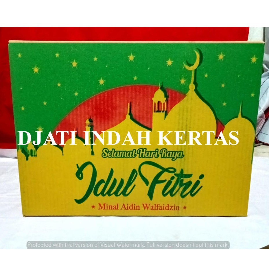 DISKON !!! Kardus Idul Fitri / Kardus Lebaran / Kardus Parcel Warna Kuning (Uk. 29x29x24) 10pcs