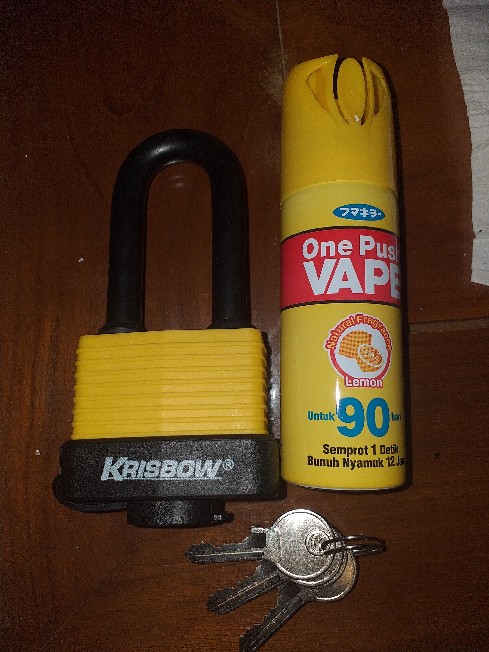 Krisbow Gembok Panjang Tahan Air  50 Mm - Kuning