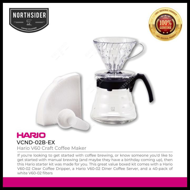 Hario V60 Craft Coffee Maker Vcnd-02B-Ex | Dripper Dan Server Kopi