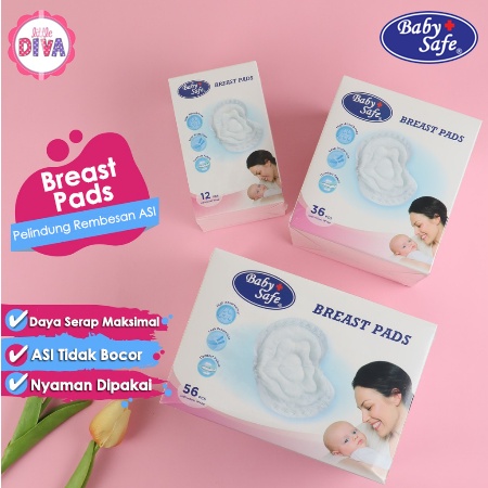 12pcs &amp; 36pcs BREAST PADS BABY SAFE - Pelindung Rembesan ASI Ibu Menyusui