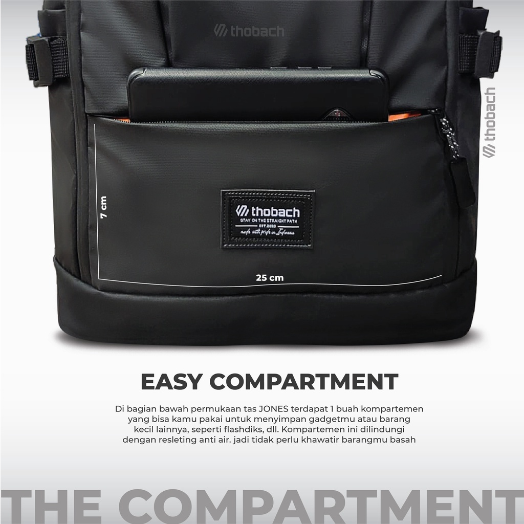 THOBACH-BACKPACK WATERPROOF JONES TAS MULTIFUNGSI PRIA WANITA TAS SEKOLAH TAS KANTOR TAS TRAVELING