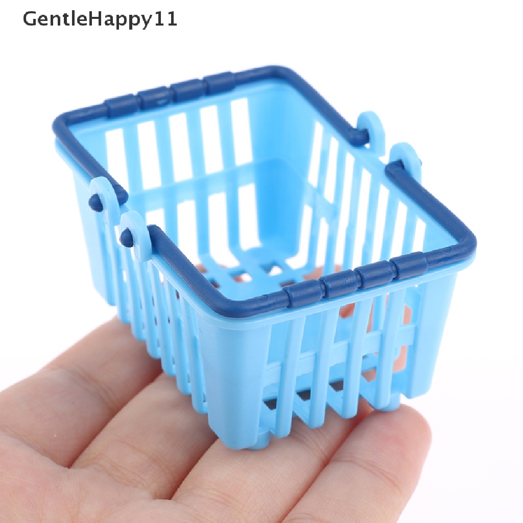 Gentlehappy Keranjang Belanja Mainan Anak Mini Supermarket Shopping Hand Basket Model Rumah Boneka