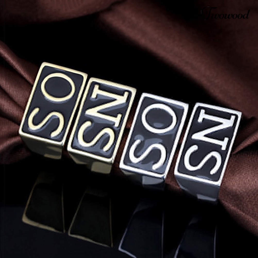 2pcs / set Cincin Jari Bahan Stainless Steel Gaya Punk Untuk Pasangan