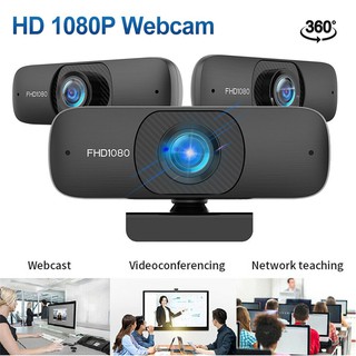 GIAUSA C60 Webcam Full HD 1080P Wide Angle Autofocus Plus Mic - Hitam