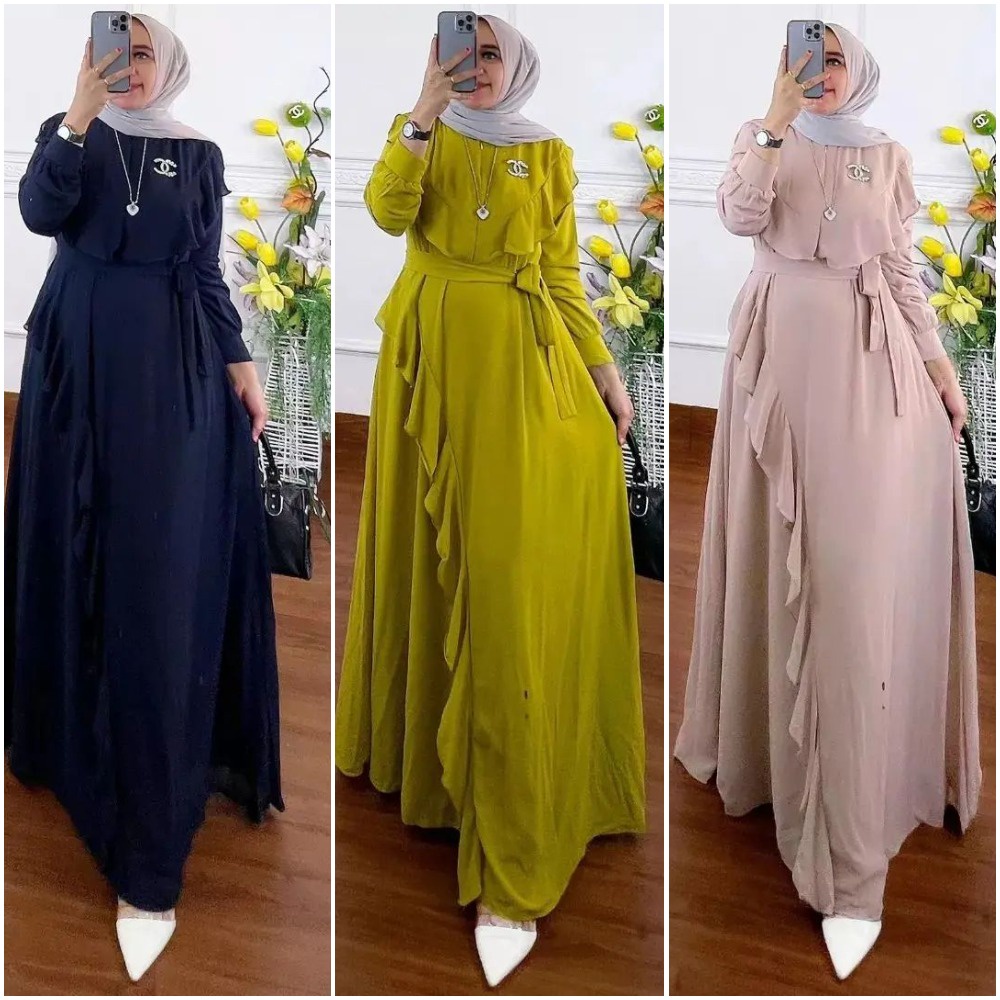 Sheila MaxiMaxi Ceruty Babydoll / Dress Wanita Kekinian / Gamis Ceruty / Gamis Ceruty Babydoll / Gam
