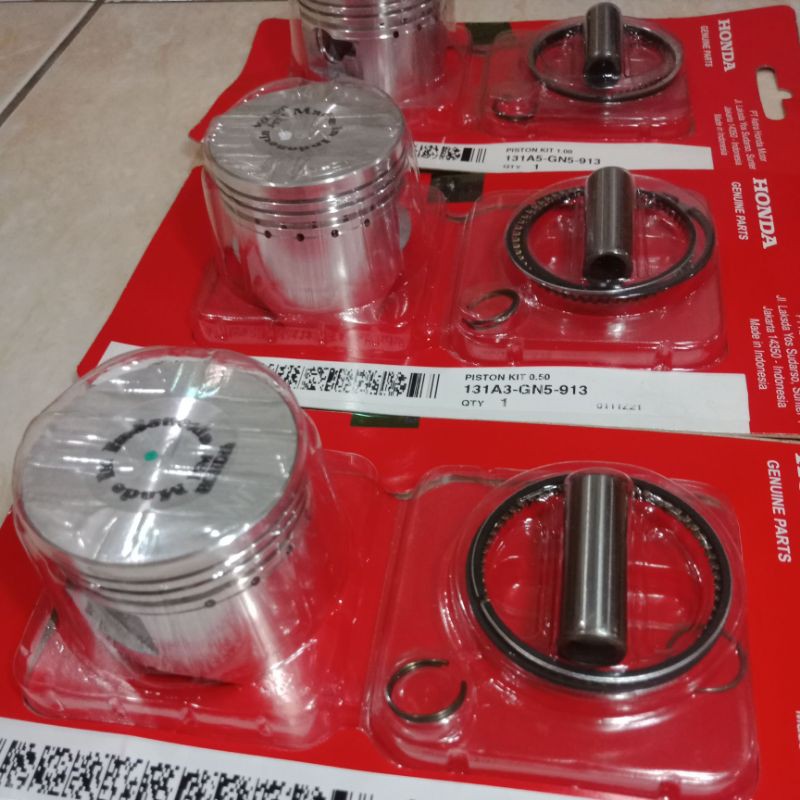 PISTON RING SEHER KIT GN5 SUPRA X GRAND LEGENDA WIN PRIMA ASTREA OS SIZE STANDAR STD 50 100 ORIGINAL ORI ASLI HONDA AHM-1