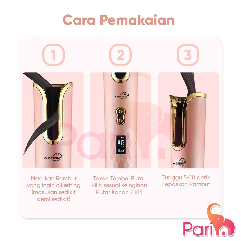 Catokan Pengeriting Rambut Catokan Keriting Portable Otomatis Magic Curler Mercury Hair Styler YK-1623