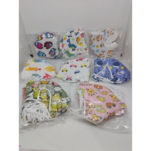 MASKER KN95 ANAK MOTIF ECER ISI 10 LEMBAR