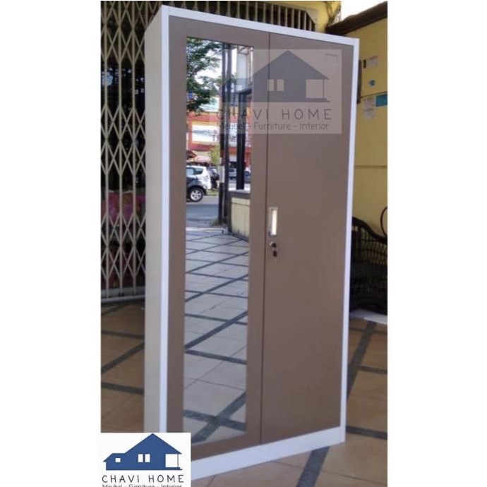 Obat Anti Rayap - Lemari Pakaian Lemari Baju 2 Pintu Lemari Besi Dengan Kaca Anti Rayap