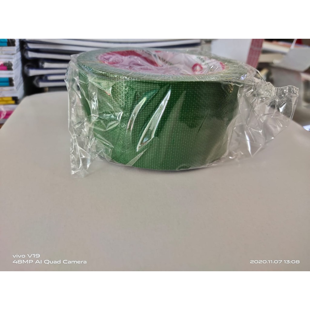 

DAIMARU LAKBAN KAIN BESAR 48mm HIJAU ( 2 inch ) cloth tape - untuk jilid