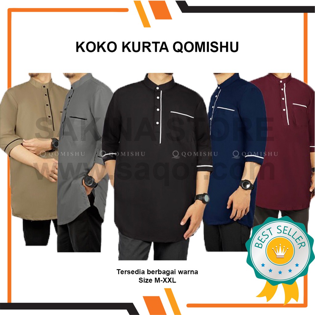  Baju  Koko  Pakistan  Kurta Pria QAP QOMISHU Shopee Indonesia