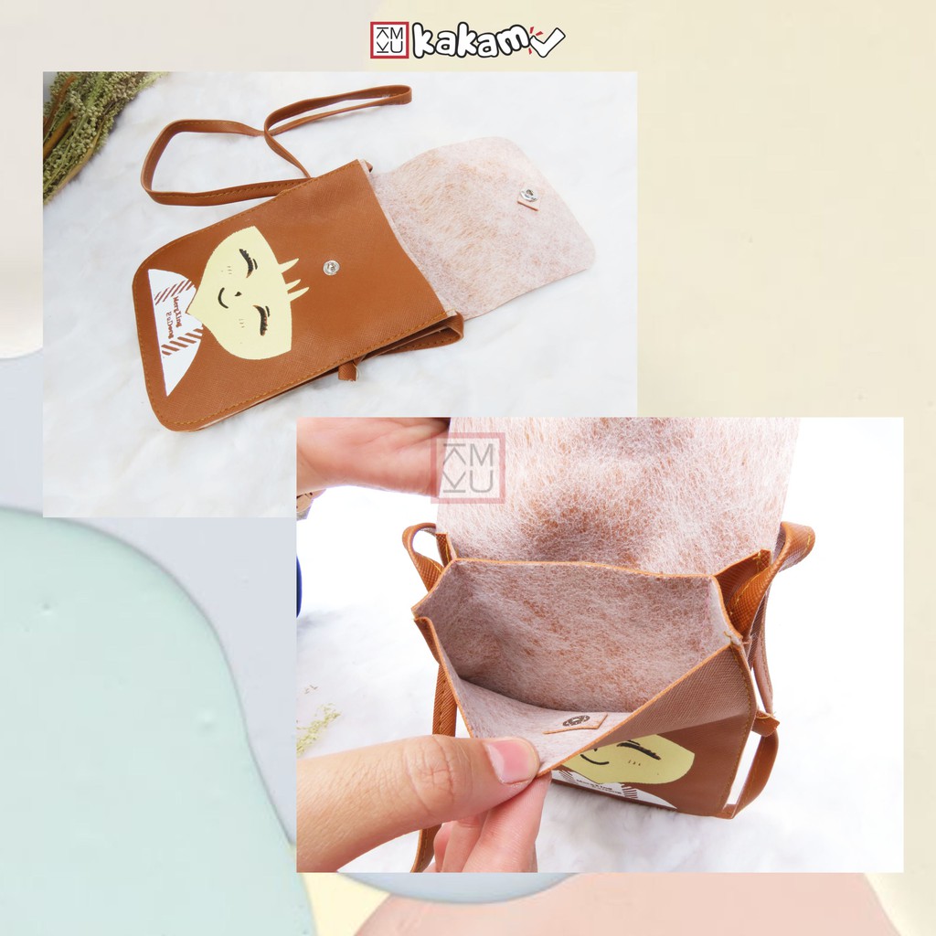 Tas Selempang Minni Handphone Pocket Wanita Karakter Gadis