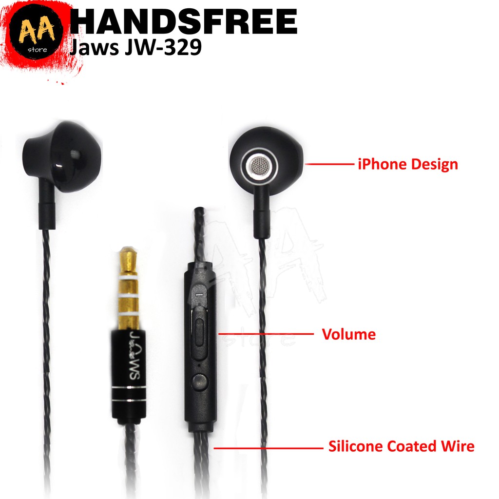 Handsfree/Headset/Earphone Super Mega Bass Jaws JW-329