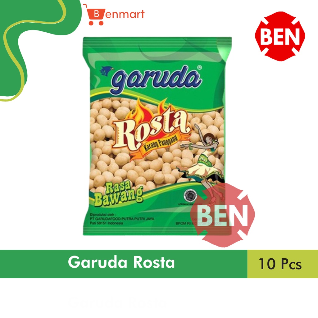 

Garuda Rosta Kacang Panggang 1 Renceng 10 Sachet Pcs Bungkus Bawang