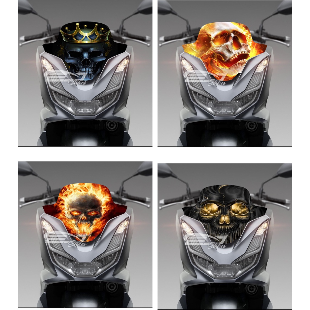 STIKER WINSHIELD VISOR PCX / STIKER MIKA DEPAN PCX / STIKER TAMENG PCX KING TRANSFORMER