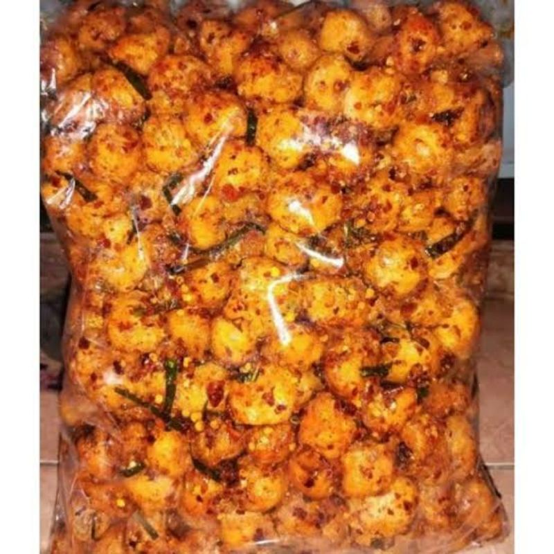 

Cemilan Pedas Mantul Kemasan 250gr