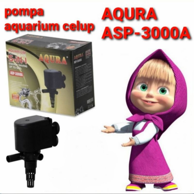 Pompa celup aquarium aquascape Power head AQURA ASP 3000