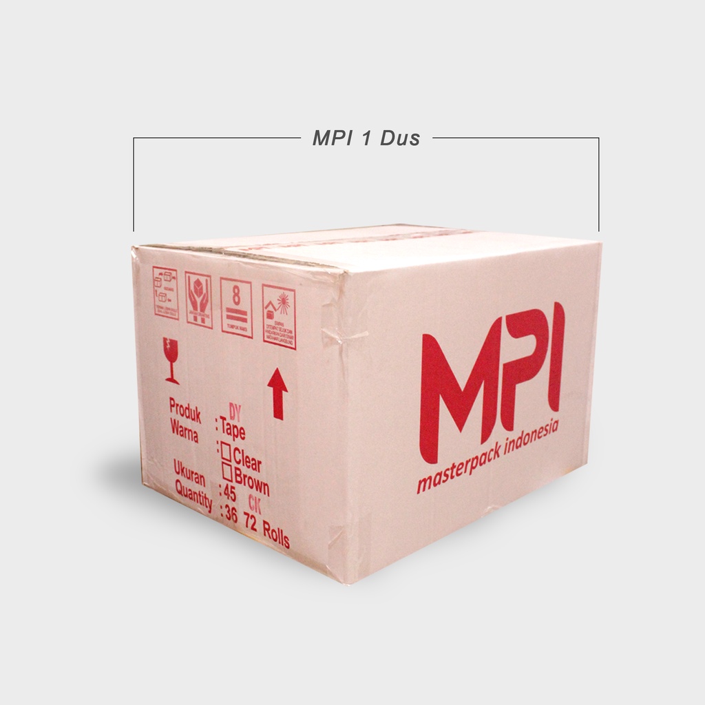 

LAKBAN BENING-COKLAT 45mm x 110 YARD MPI 1 DUS 72R INSTANT/SAMEDAY