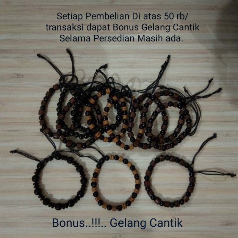 18k..Batu Gelang Tiger Eye Variasi Bola Mas Sepuh Mas 18k (08-10 mm