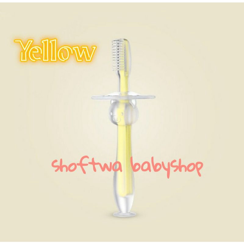 sikat gigi gagang silikon bayi || baby silicone tooth brush