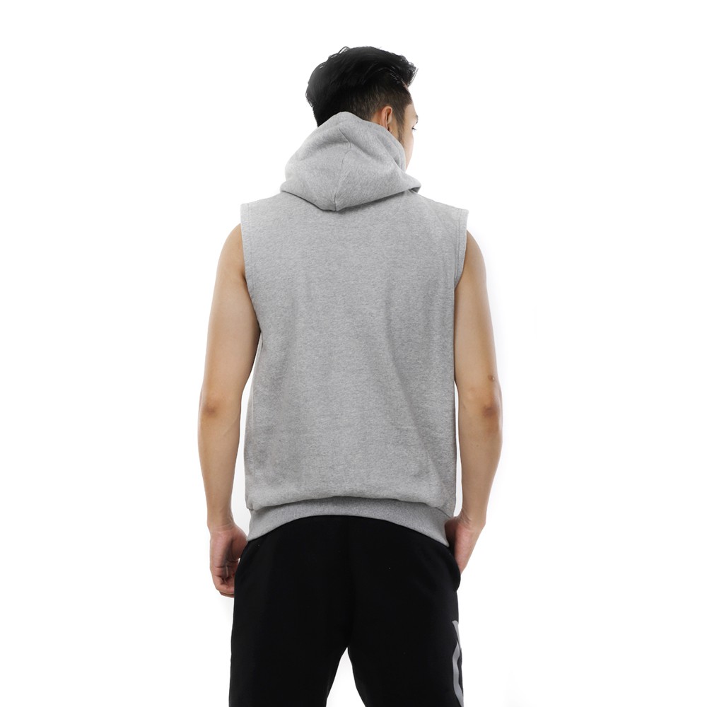 ORTUSEIGHT HOODIE SLEEVELESS - MISTY/OTRANGE