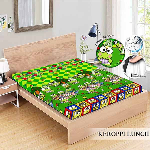 Sprei WATERPROOF MONALISA ukuran 180x200 T20cm - Anti ompol