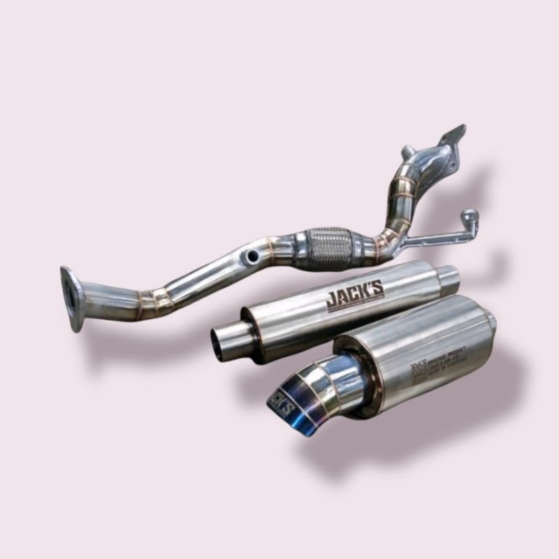 Knalpot Mobil Racing MUFLER Jack's Exhaust AR 10 Burntip Fullset Downpipe Frontpipe Mobilio BRV