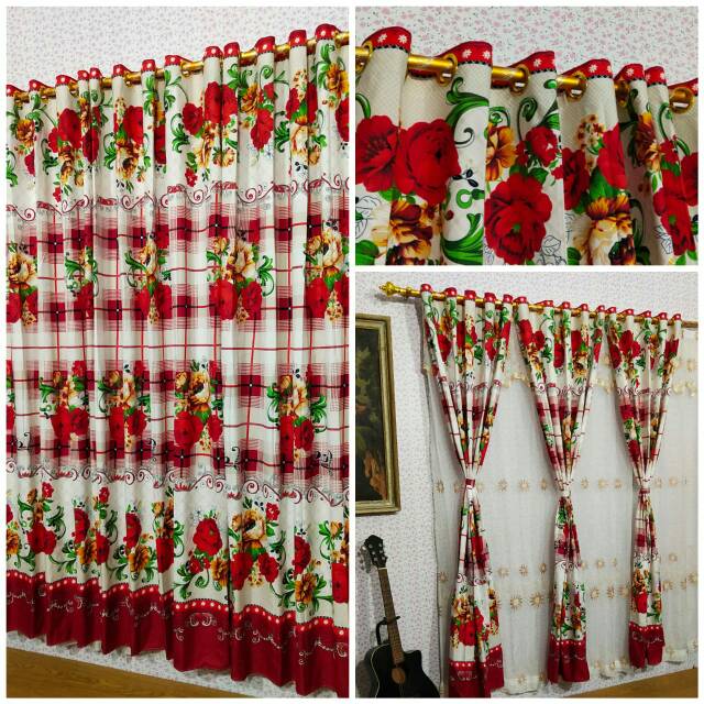 TIRAI GORDEN MURAH RING 12 KORDEN MURAH 135X220 GORDENG MURAH  TIRAI GORDEN MOTIF PINTU DAN JENDELA