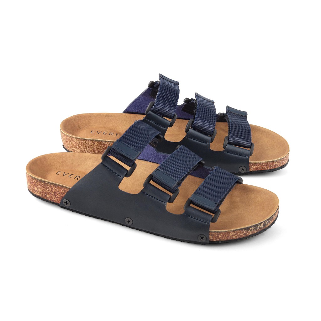 ☀ EVERFLOW ☀ Sandal Slide Big Size Navy Phantom - Sandal Pria Selop Tali Webing  Termurah.