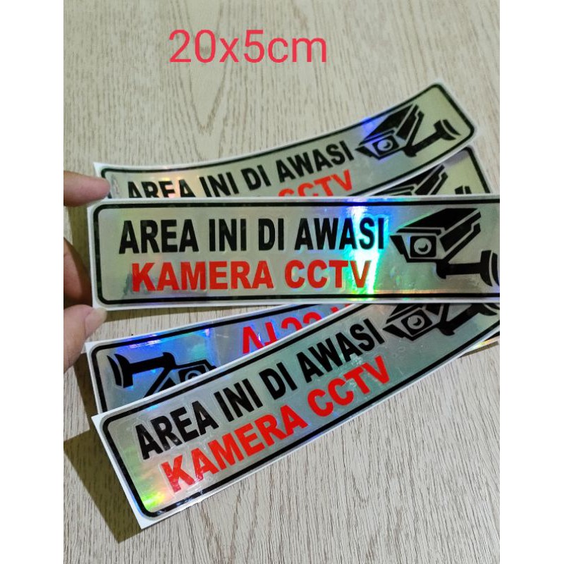 STICKER AREA INI DIAWASI CCTV KAMERA CUTTING