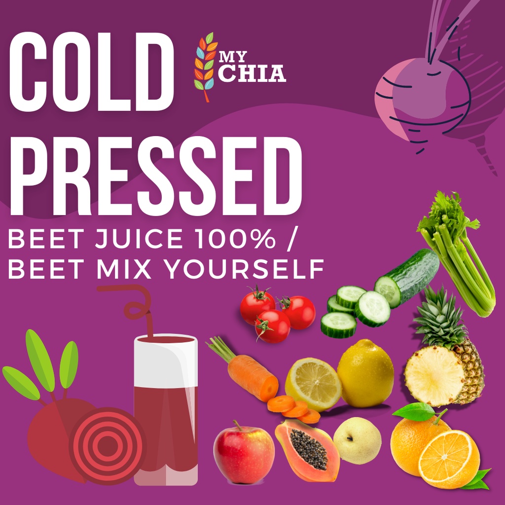 

Jus Buah Bit RAW Cold Pressed 500ml 100% Murni Beet Juice Healthy Immune System