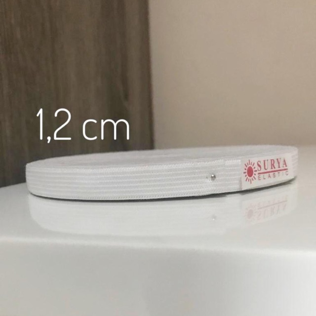 

SALE!! Karet elastik merek ukuran 1,2cm roll(25 m)