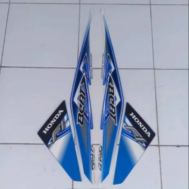 Striping beat fi 2013 biru putih