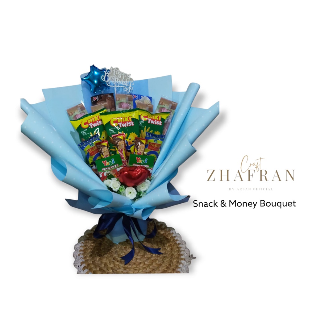Buket Uang & Snack / Buket Uang / Buket Snack / Buket Ulang Tahun / Buket Balon / Buket Murah