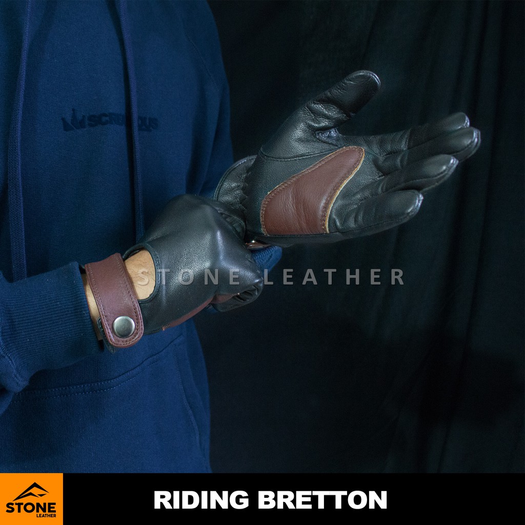SARUNG TANGAN MOTOR PRIA RIDING BRETTON / SARUNG TANGAN KULIT / SARUNG TANGAN PRIA