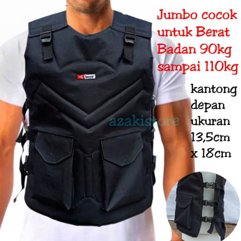 Ukuran Jumbo - Rompi Motor Touring Anti Angin dan Waterproof