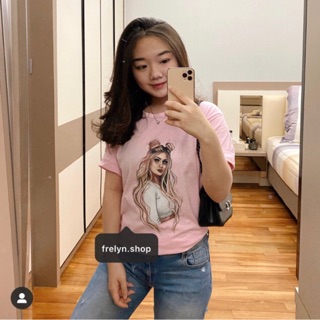 PRINCESS TOP BERSHKA HITAM  PUTIH MUSTARD PINK  BAJU  KAOS 